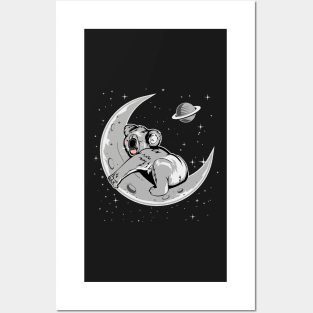 Space Koala sleep on moon Posters and Art